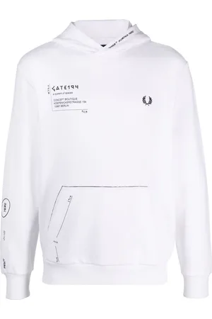 Fred Perry X GATE194 signature-print hoodie