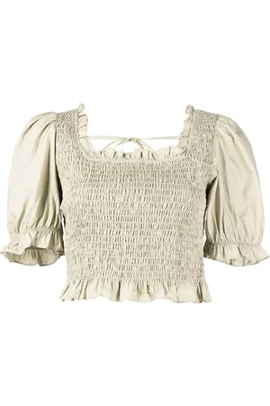 tout a coup Cropped smock blouse