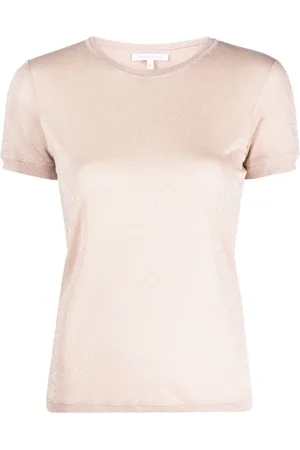Patrizia Pepe Metallic-effect short-sleeve T-shirt