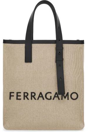 Salvatore Ferragamo Embossed-logo leather tote bag