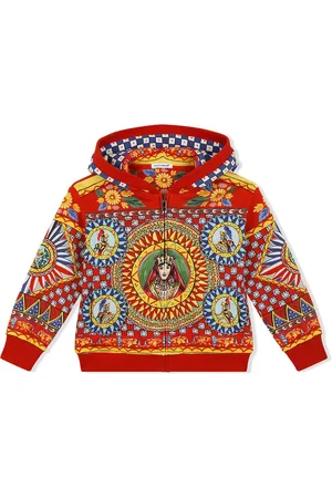 Dolce & Gabbana Carretto-print zip-up hoodie