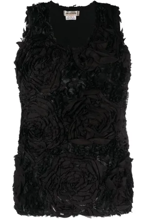 Comme des Garçons Floral-motif tank top