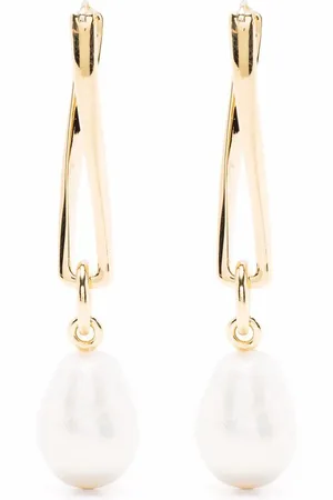 Missoma Baroque pearl-twist drop earrings