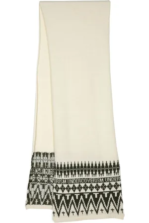 Undercoverism Intarsia knit-logo scarf