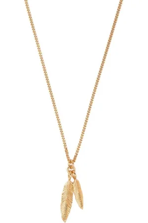 EMANUELE BICOCCHI Twin feather pendant necklace