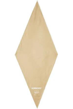 Printed Silk Scarf in Beige - Burberry