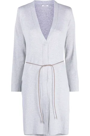 PESERICO SIGN Belted button-up cotton cardigan