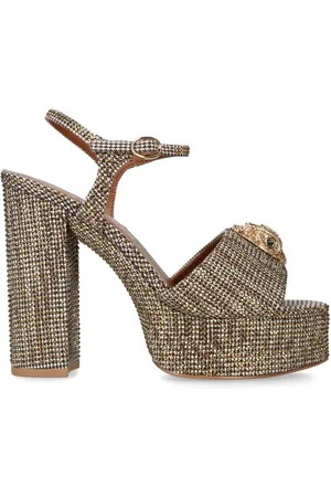 Kurt Geiger Kensington Platform 125mm houndstooth sandals