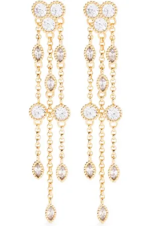 Maje Rhinestone-embellished drop earrings