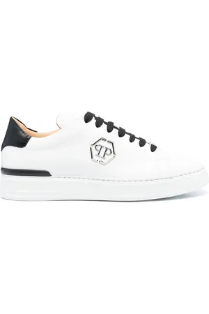 Philipp Plein Logo-plaque low-top leather sneakers