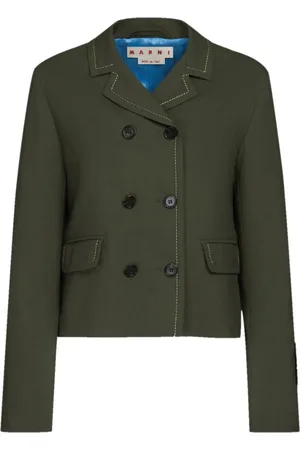 Marni Contrast-stitching wool jacket