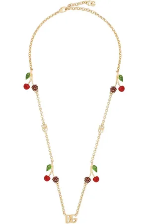 Dolce & Gabbana DG logo crystal-embellished necklace