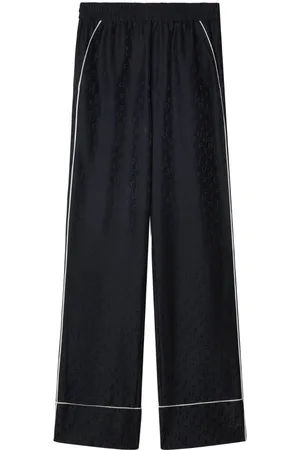 OFF-WHITE Straight-leg pyjama-inspired trousers