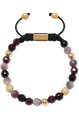 Nialaya Crystal-embellished beaded bracelet
