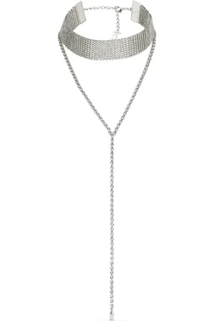 Jimmy Choo Saeda crystal-embellished chain necklace