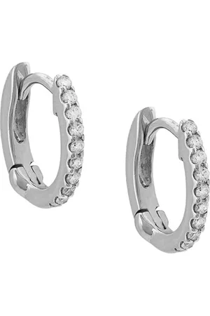 Dana Rebecca Designs 14kt white gold diamond huggie