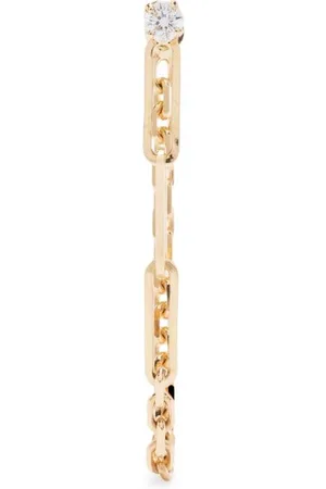 YVONNE LÉON 18kt yellow diamond Solitaire chain drop earring