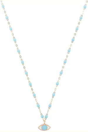 GIGI CLOZEAU 18kt yellow gold Eye Classic Voyage beaded necklace
