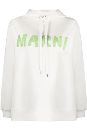 Marni Logo-print cotton hoodie