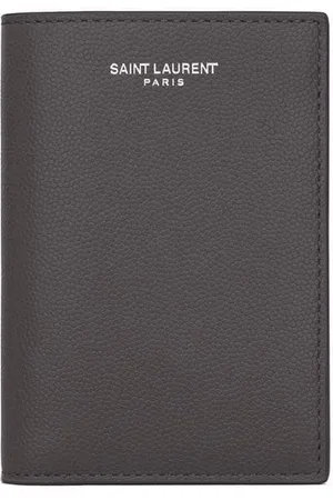 Saint Laurent Monogram Bi-fold Passport Case In Schwarz