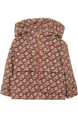 Thomas Bear Cotton Jacket in Multicoloured - Burberry Kids