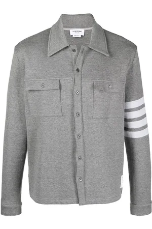 Thom Browne 4-Bar stripe cotton-jersey jacket
