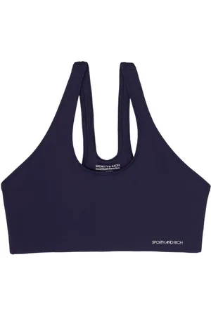 Sporty & Rich Serif logo-patch Ribbed Bra - Farfetch