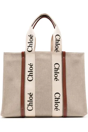 Chloé Large Woody cotton tote bag
