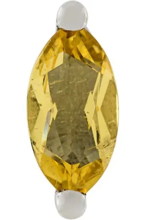 DELFINA DELETTREZ 18kt gold Dots Solitaire beryllium and pearl earring