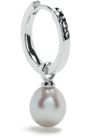 Dower and Hall Pearl pendant hoop earring