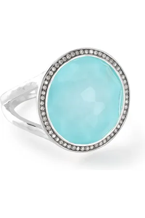 Ippolita Medium Lollipop diamonds, turquoise and clear quartz ring