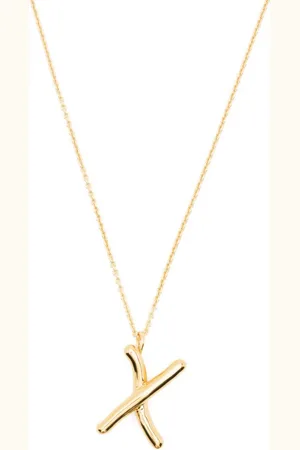 Missoma Curly Molten Initial necklace