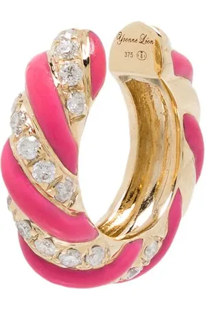 YVONNE LÉON 9kt Yellow Torsade Diamond Ear Cuff