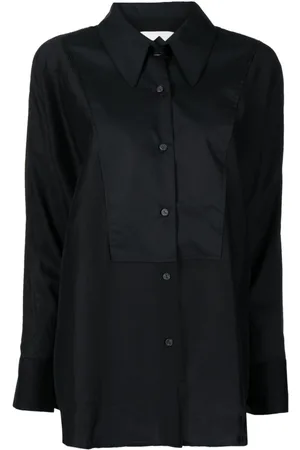 GOODIOUS Semi-sheer panelled shirt