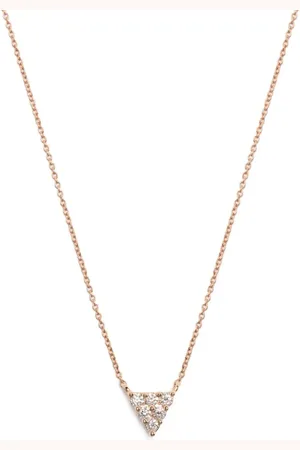 Dana Rebecca Designs 14kt rose Vivienne Lily Triangle diamond necklace
