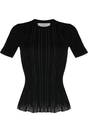 3.1 Phillip Lim Ribbed ruffle-hem T-shirt
