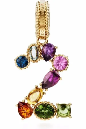 Dolce & Gabbana 18kt yellow number 2 gemstone pendant
