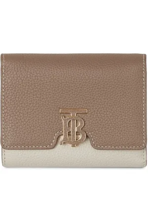 Burberry Tri-tone grained-effect wallet