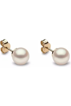 Yoko London 18kt yellow Classic 6mm Freshwater Pearl stud earrings