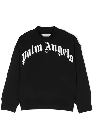 Palm Angels Curved-logo cotton sweatshirt