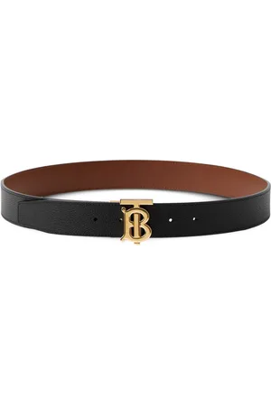 Burberry Reversible monogram-buckle leather belt