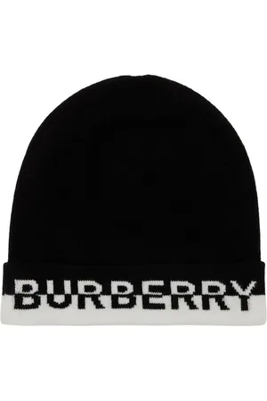 Burberry Logo Graphic Cashmere Blend Beanie toque winter hat beige