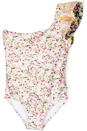 Molo One-shoulder floral-print swimsuit