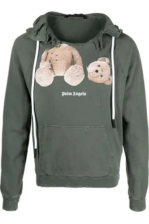 Palm Angels Distressed graphic-print hoodie