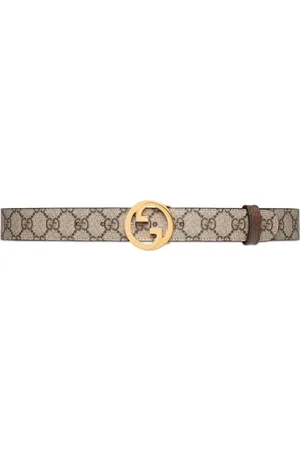 GUCCI Supreme Belt With G Buckle Brown, Women Belt ‎411924 KGDHN