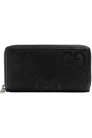 Gucci Black 'Gucci Signature' Zip Card Holder