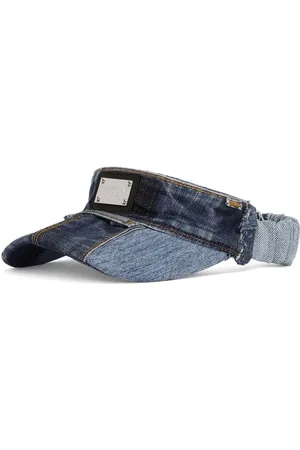 Dolce & Gabbana Patchwork-detail denim visor