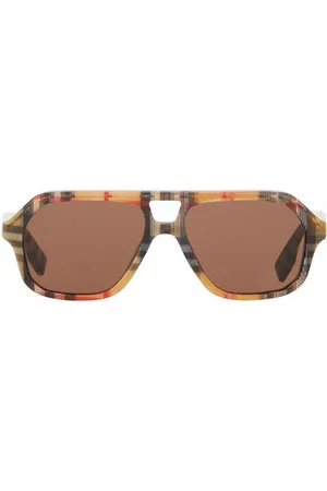 Burberry Vintage-Check navigator-frame sunglasses