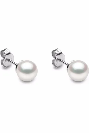 Yoko London 18kt white gold Classic 7mm Akoya pearl stud earrings