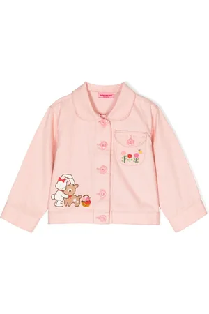 Miki House Embroidered-motif cotton jacket